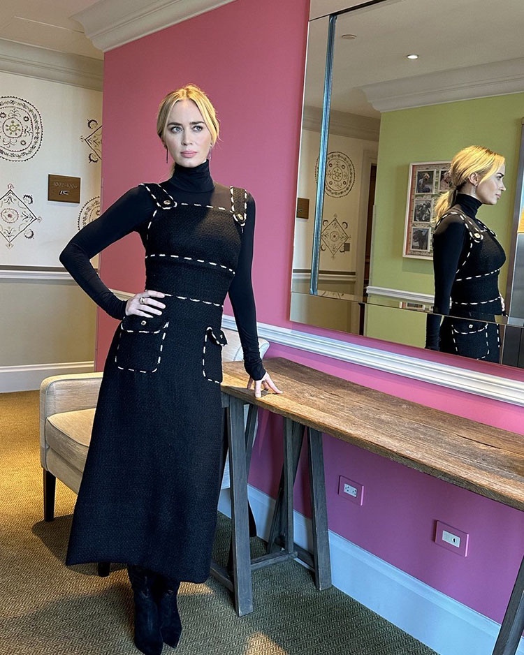 Emily Blunt is stylish while promoting her latest project: The&nbsp;English.